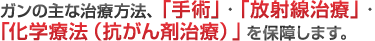 �K���̎�Ȏ��Õ��@�A�u��p�v�E�u���ː����Áv�E�u���w�Ö@�i�R����܎��Áj�v��ۏႵ�܂��B