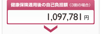 健康保険適用後の自己負担額(3割の場合) 1,097,781円